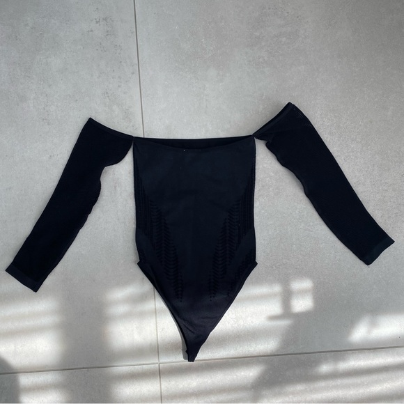ZARA FISHNET OFF THE SHOULDER BODYSUIT - Picture 7 of 8